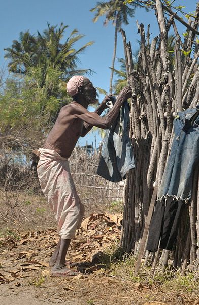 Old Man Washing by BL Photography
