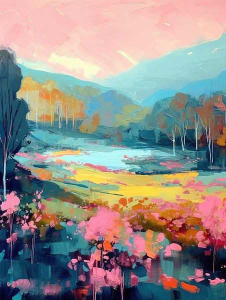 Abstract landschap van De Mooiste Kunst