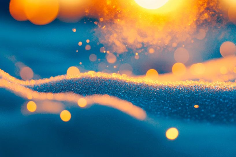 Glitzernder Schnee im Sonnenlicht von Poster Art Shop