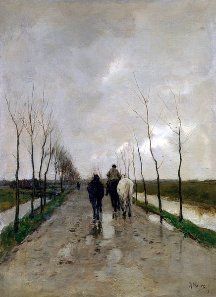 Eine holländische Straße, Anton Mauve von Meisterhafte Meister