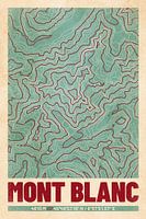 Mont Blanc | Topographic Map (Retro)