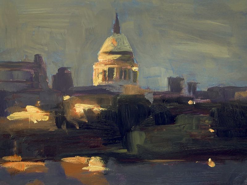 St. Pauls bei Nacht von Nop Briex