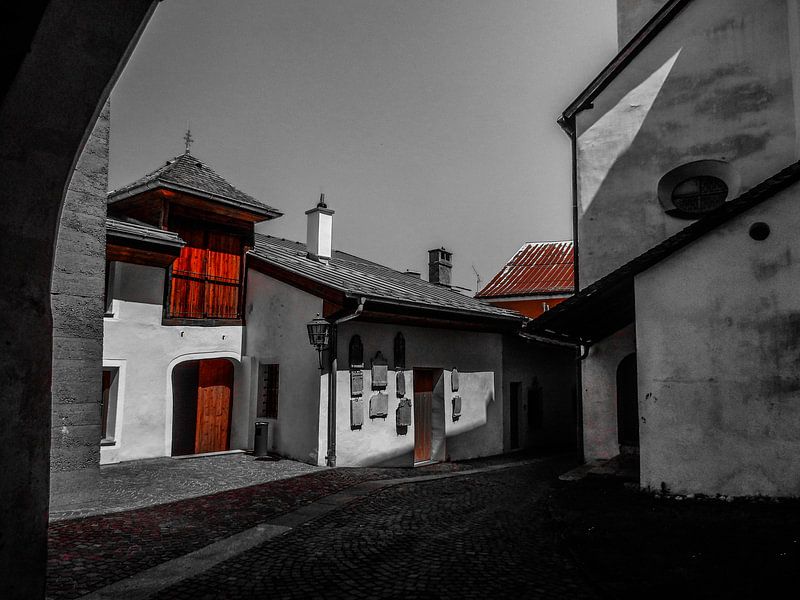 Inner courtyard in Rattenberg Austria by Joke te Grotenhuis