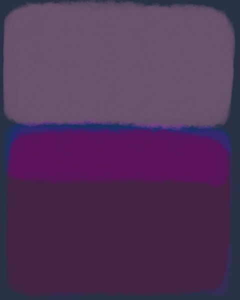 Moderne abstracte kunst in lila, paars, blauw en violet van Dina Dankers