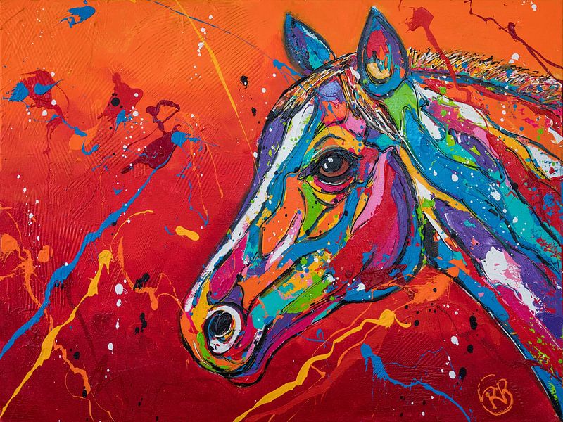 Cheval coloré par Happy Paintings / Renata Rolefes
