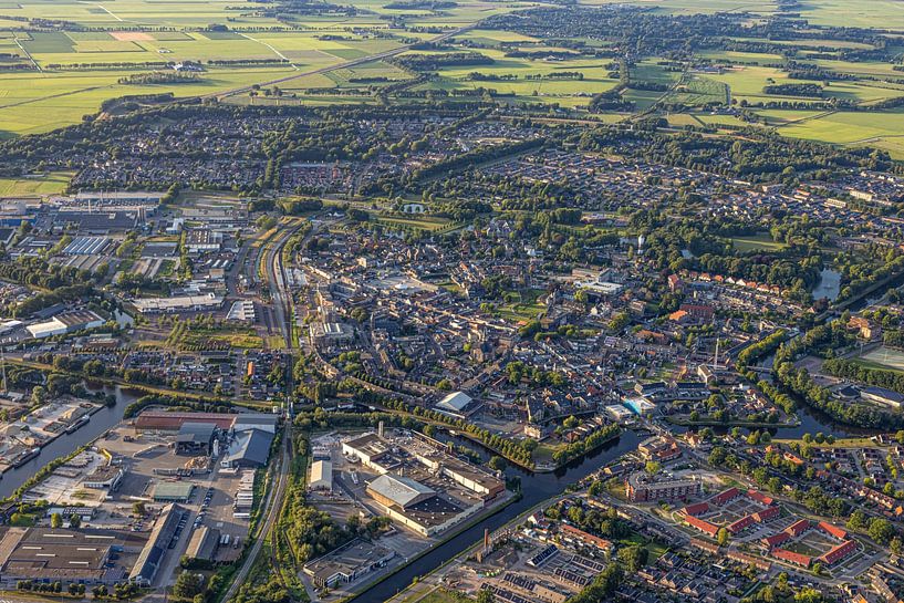 Coevorden, aerial view from a hot air balloon by Gert Hilbink