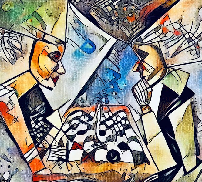 Two chess players by zam art