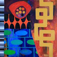 Die gelbe Konstruktion (Ölfarbe, 2020)