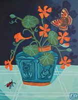 Ostindische Kirsche in smaragdgrünem Orientalischem Ingwer-Topf