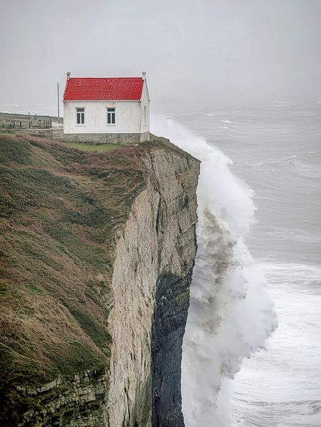 Das Haus am Abgrund der Wellen von Klaus Tesching - Art-AI