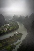 Uitzicht op karst landschap in China