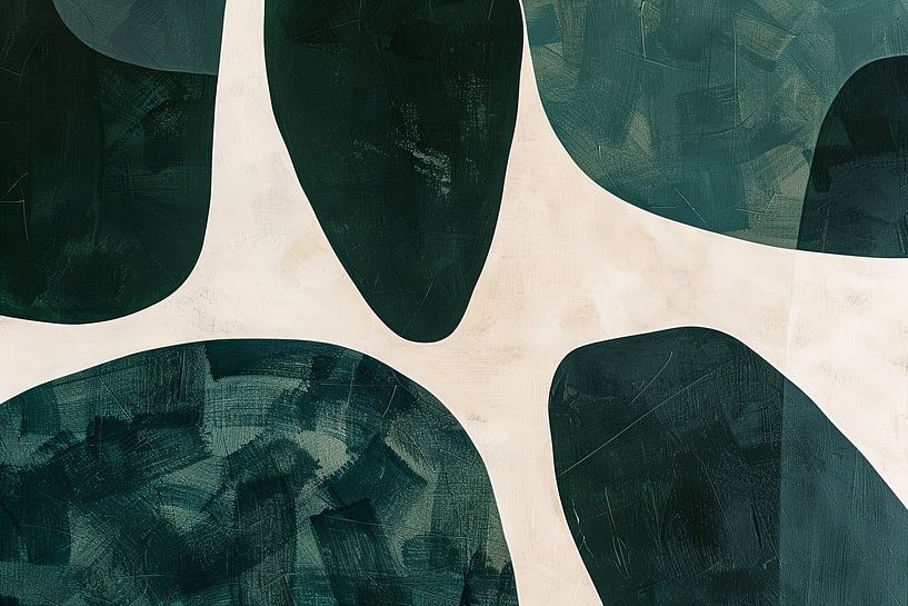 Formes structurées en vert par Poster Art Shop