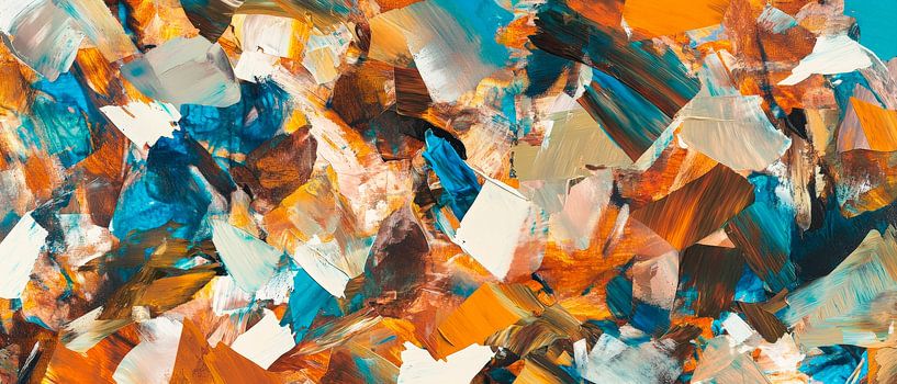 Kleurrijke abstractie met structureel spel van Poster Art Shop