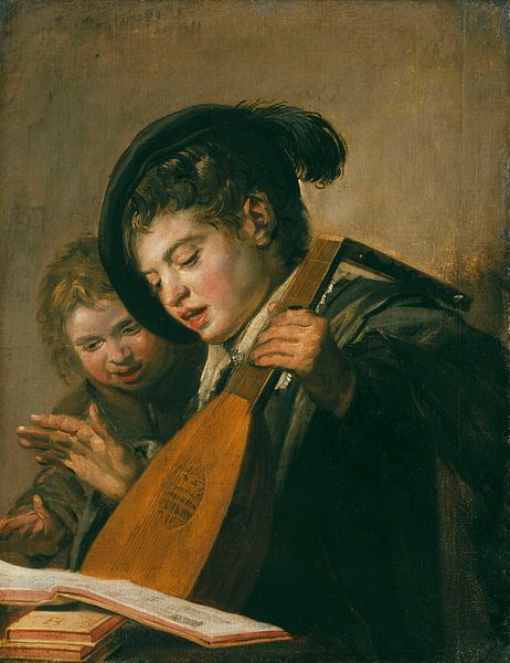 Zwei musizierende Knaben, Frans Hals von Meisterhafte Meister