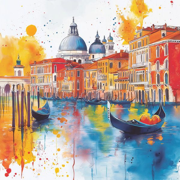 Venice watercolour illustration by ARTemberaubend