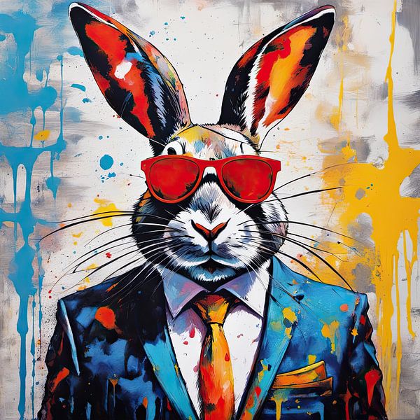 Pop-art Bunny 01.36 by Eye catching paintings