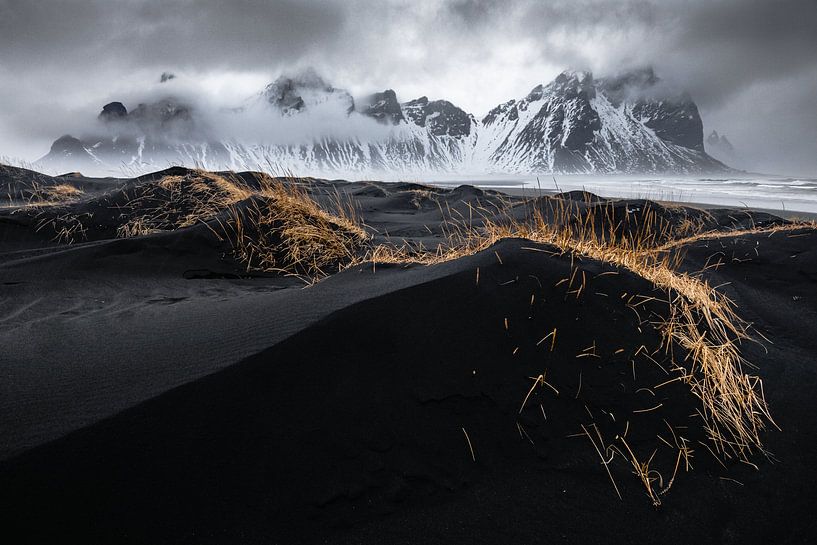 Dramatic landscape with black sand by Martijn Smeets