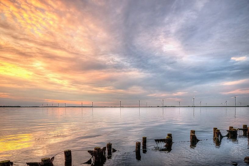 Sunset Eemmeer near Spakenburg by Watze D. de Haan
