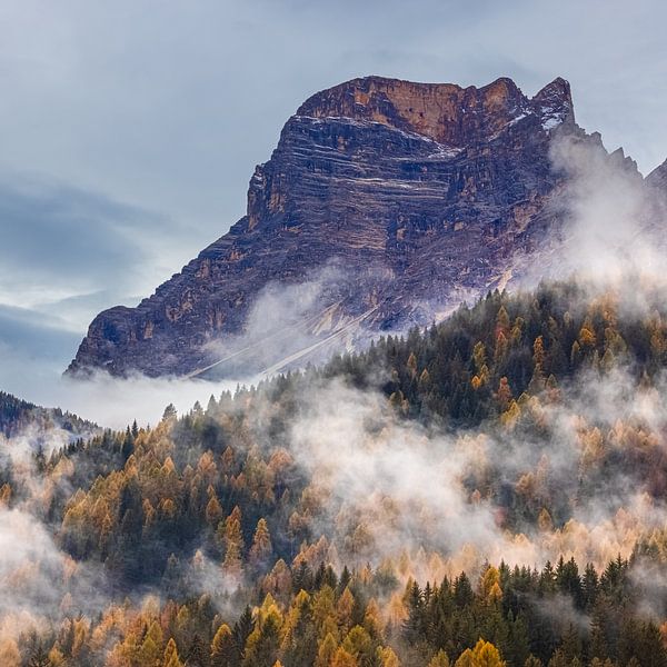 Herfst in de Dolomieten, Italië van Henk Meijer Photography