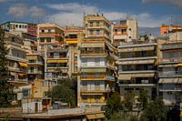 blocs plats avec une touche de jaune