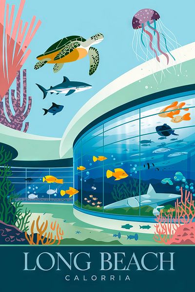 Long Beach, Kalifornien von Poster Art Shop