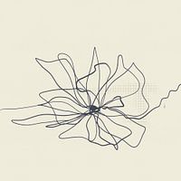 Blooming2 , digitale einzeilige Zeichnung