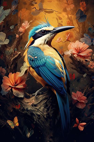 Bird and flowers by Imagine