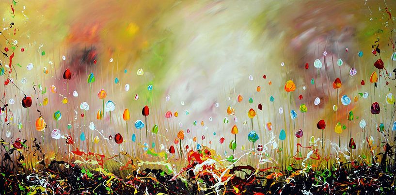 Fleurs vertes par Gena Theheartofart