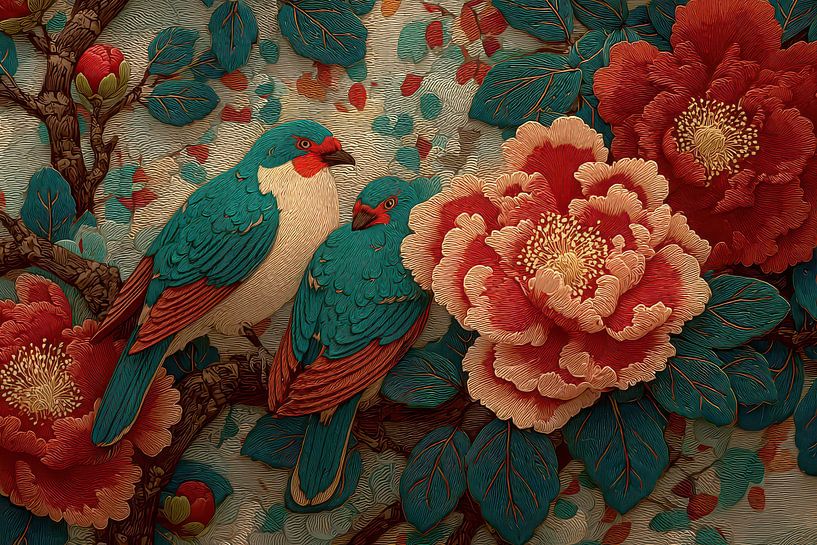 Japanische Kunst Vögel von Egon Zitter