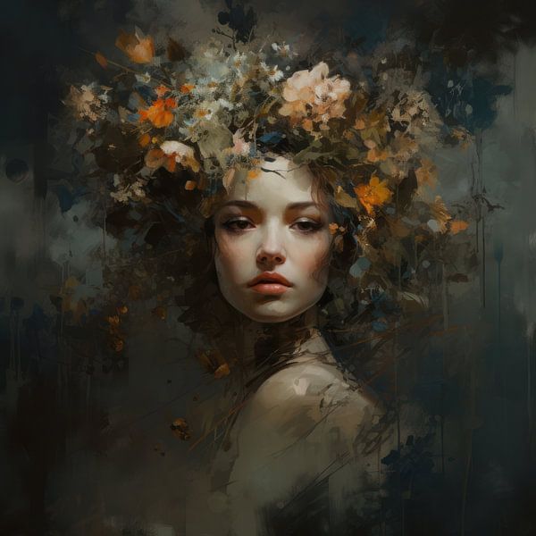 Porträt in warmen Tönen von Carla Van Iersel