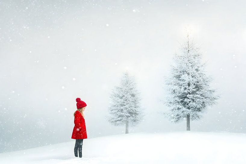 Girl in the snow by Heike Hultsch