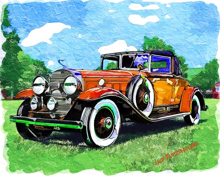 Cadillac Fleetwood, Orange 1930 von Atelier Liesjes