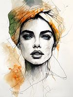 Abstract portrait of a woman