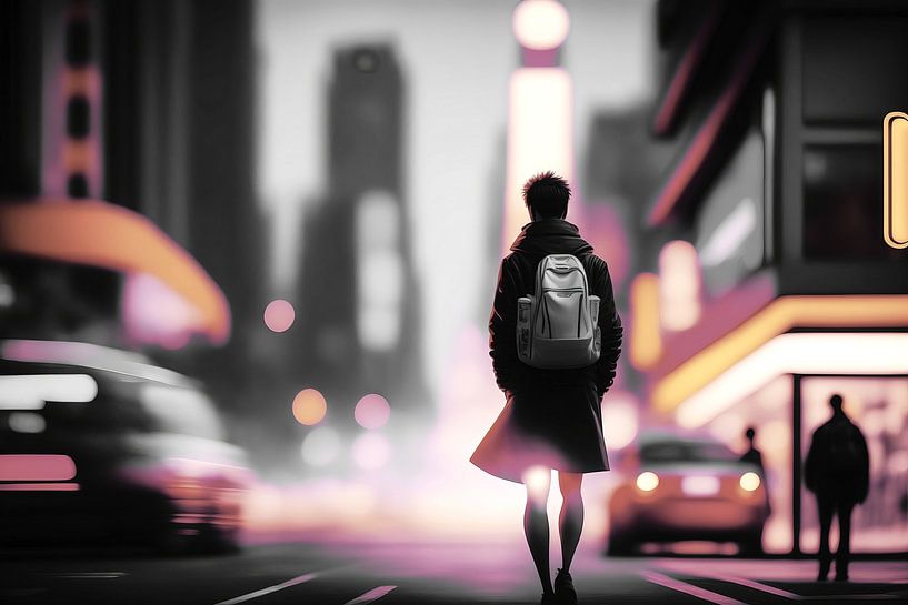 Nocturnal city walker by Frank Heinz