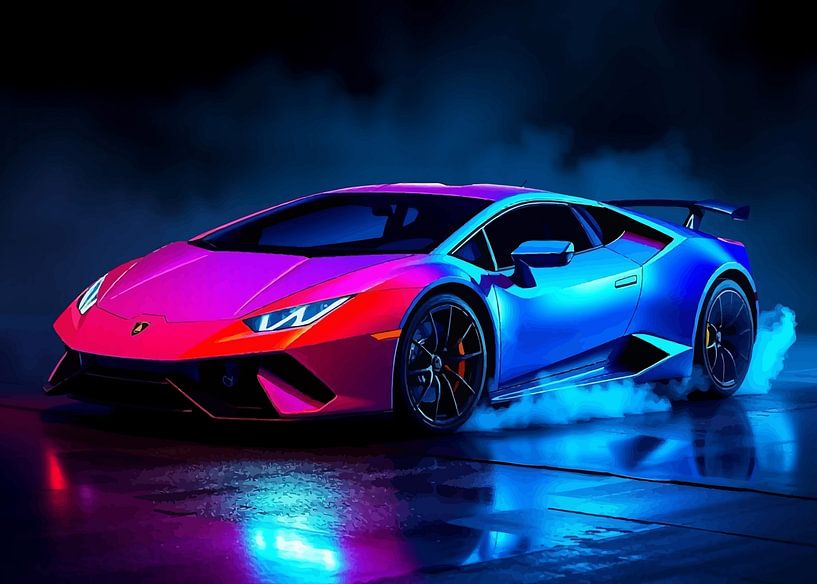 Lamborghini Huracán Blue Neon 2 by MIROKKU