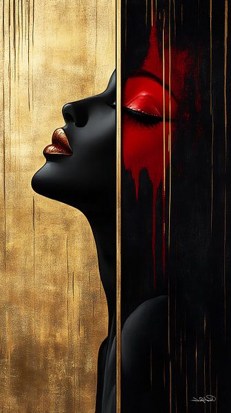 or - noir - rouge par Gelissen Artworks