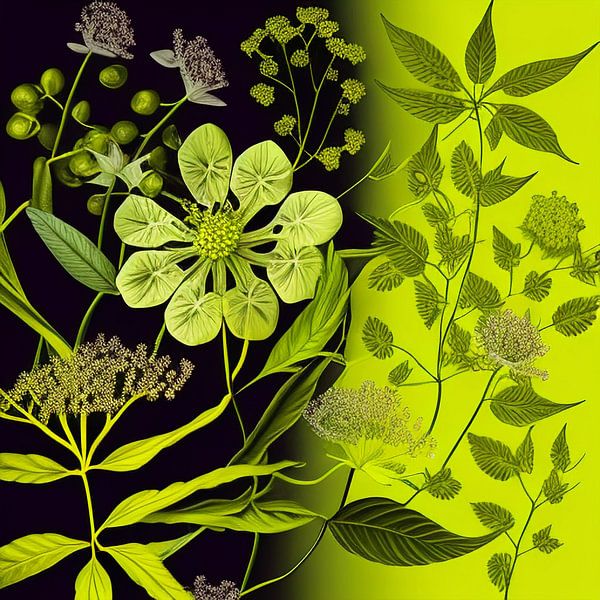 Harmonie des contrastes botaniques par Vythryd Arts
