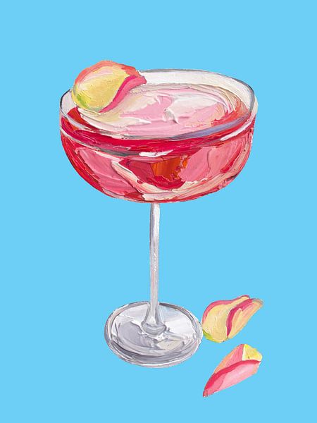 Cocktail de gin rosé pétillant par Alice Straker
