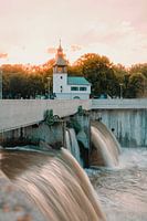 High drain in the evening glow