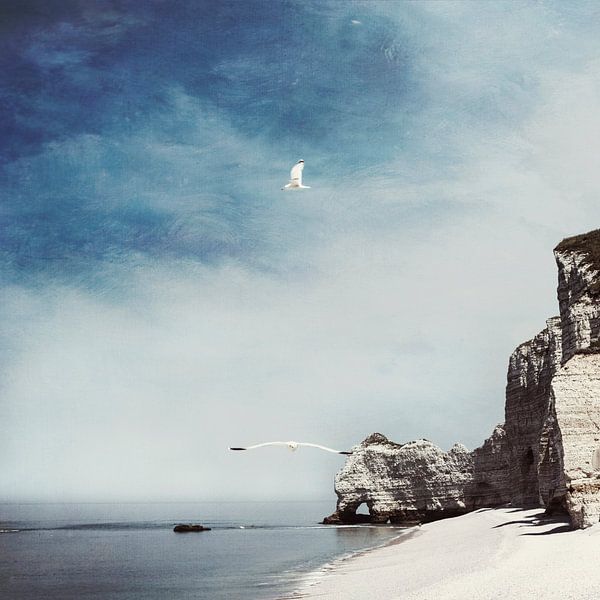 Plage d'Etretat et Falaise d&#039;Amont par Dirk Wüstenhagen