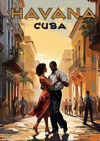 Danse romantique dans les rues de La Havane
