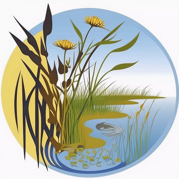 Sunny pond by Vythryd Arts