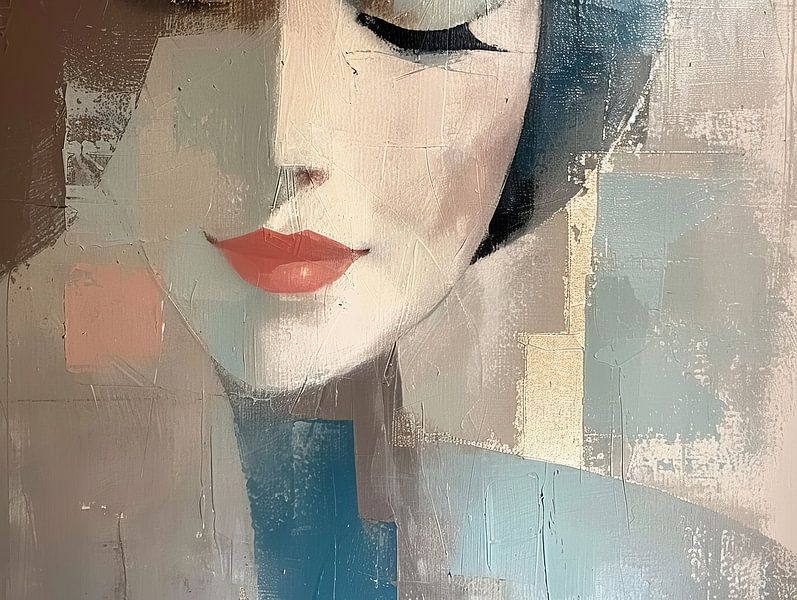 Patchwork Beauty Gaze by Wonderful Art