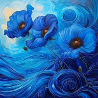 Mer de fleurs turquoise