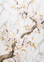 Blume Abstrakt Gold Dekor