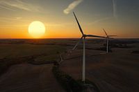 Sunset With Power Mill