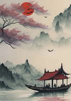 Rêve de lac japonais