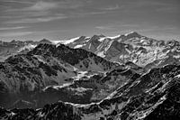 Tyrolean mountains in the first snow of autumn