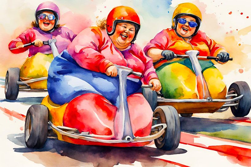 3 sociable ladies karting by De gezellige Dames