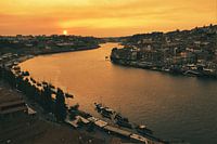 Sunset Douro river in Porto